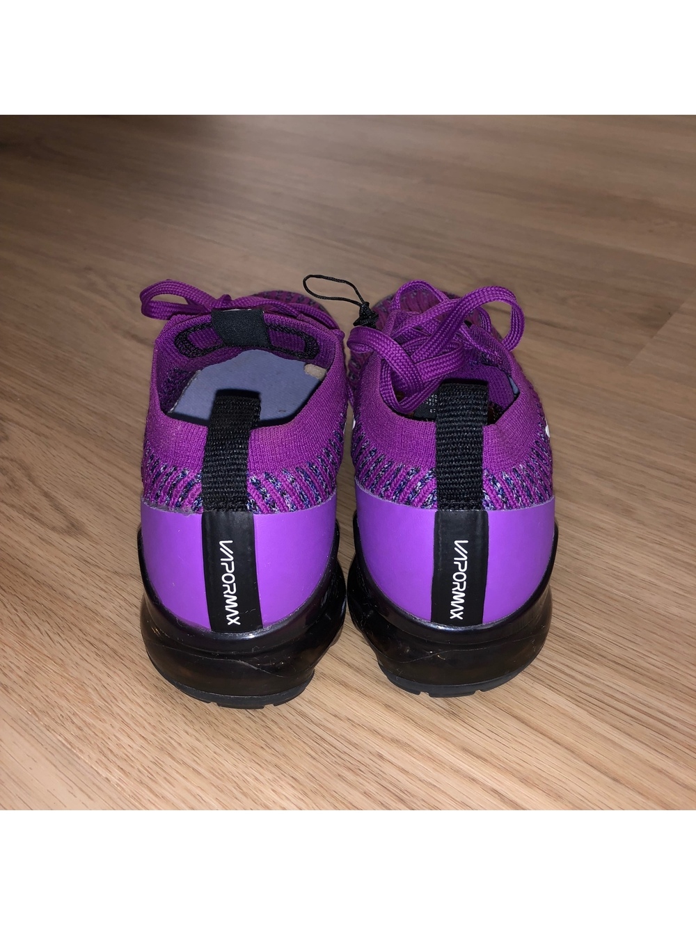 NIKE AIR VAPORMAX FLYKNIT 3 VIVID PURPLE BLACK RUNNING SHOES YOUTH 6 WOMENS 7.5 - Picture 2 of 8
